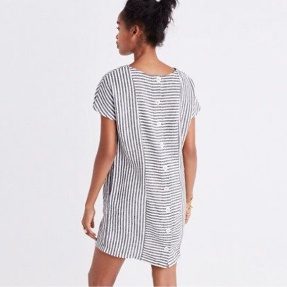 Madewell button back linen dress with pockets, size XS - Picture 7 of 7